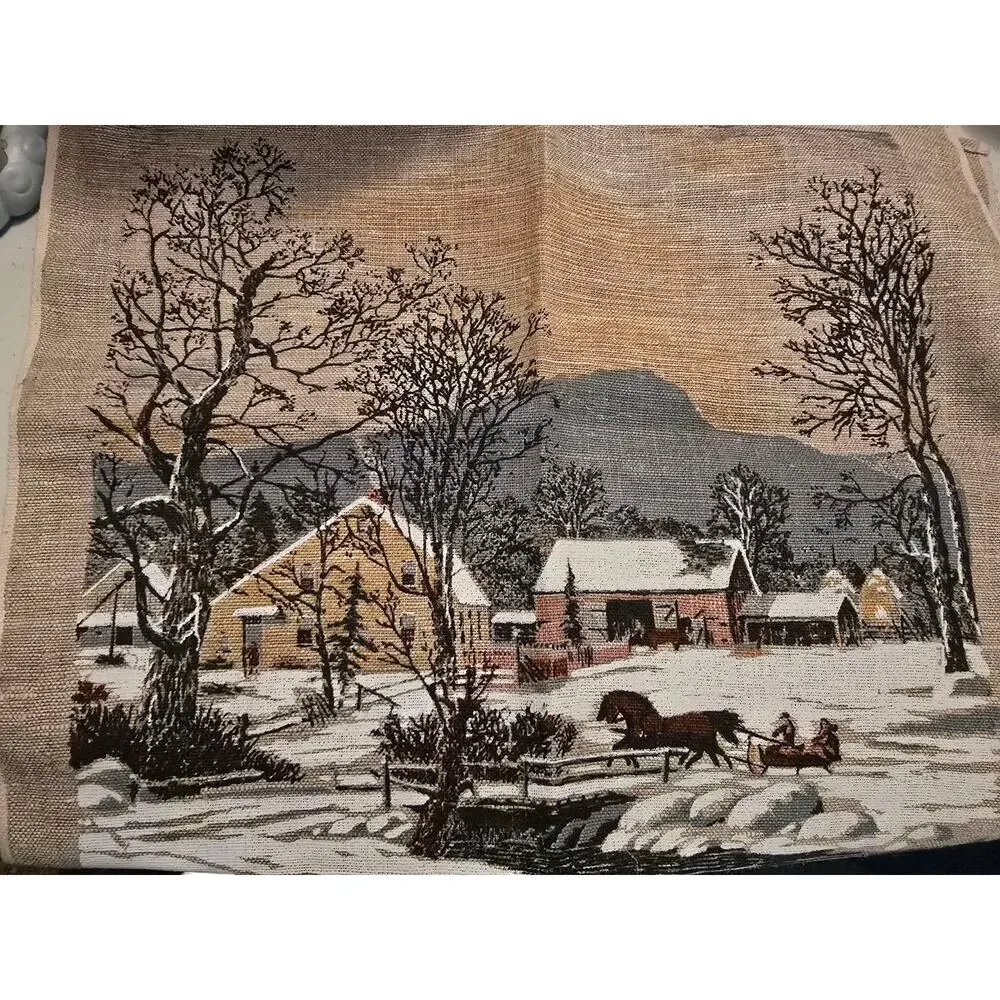 1982 Vintage Linen Hanging Wall Calendar 16